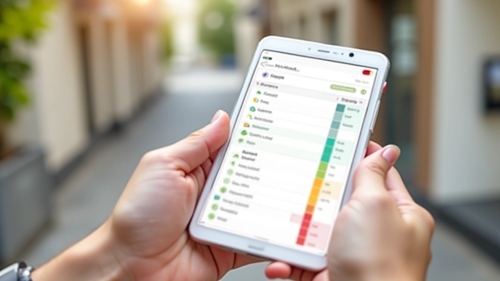 Interface d'une application de budgétisation montrant des catégories de dépenses colorées avec des barres de progression pour chaque enveloppe
